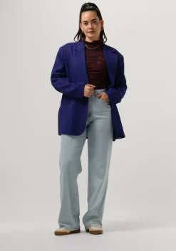blauwe alix the label blazer ladies woven boucle oversized blazer