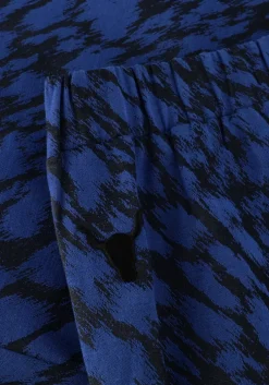 blauwe alix the label flared broek ladies woven sketchy animal flared pants