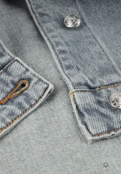 blauwe alix the label spijkerjas ladies woven embellished denim jacket