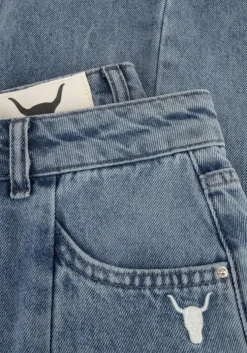 blauwe alix the label wide jeans ladies woven soft denim wide leg pants