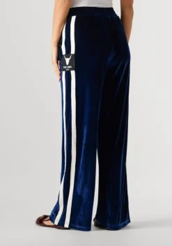 blauwe alix the label wijde broek ladies woven velvet sporty pants