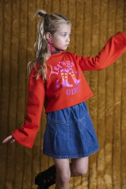 blauwe ammehoela minirok fiene