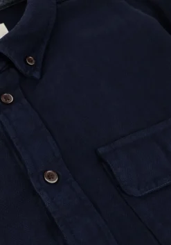 blauwe anerkjendt casual overhemd akkonrad herringbone shirt