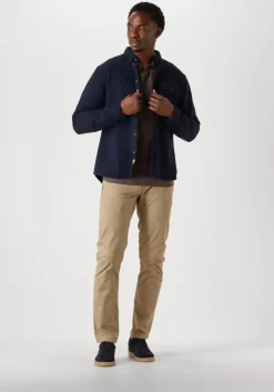 blauwe anerkjendt casual overhemd akkonrad herringbone shirt