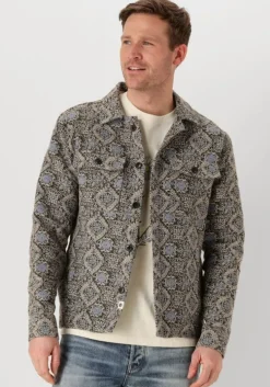 blauwe anerkjendt overhemden akoscar jaquard over shirt