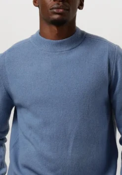 blauwe anerkjendt trui akrico lambswool knit