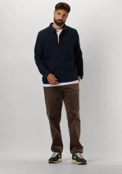 blauwe anerkjendt trui aksoren polo sweat