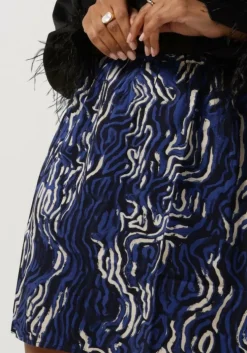 blauwe another label minirok fleurine wavey skirt