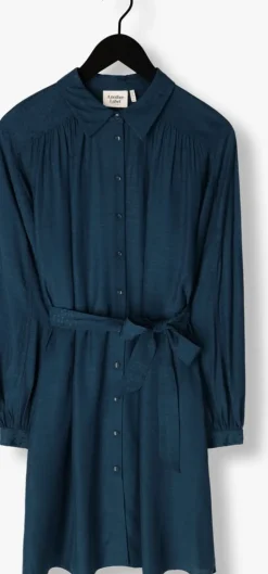 blauwe another label mini jurk berber dress