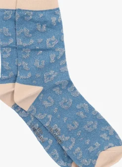 blauwe becksondergaard sokken leo glitzi sock