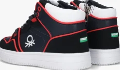 blauwe benetton hoge sneakers rod mix