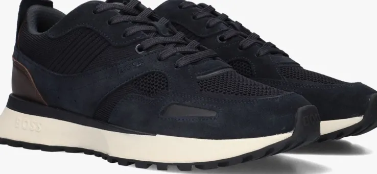 blauwe boss lage sneakers jonah runn
