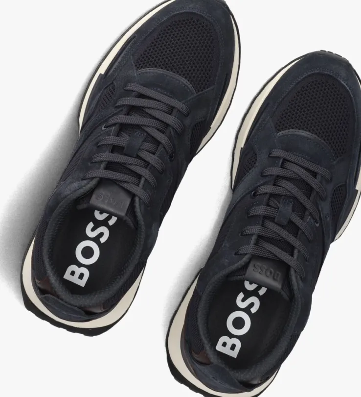blauwe boss lage sneakers jonah runn