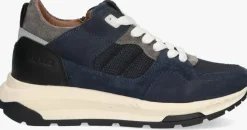 blauwe braqeez lage sneakers finn flash