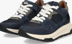 blauwe braqeez lage sneakers finn flash