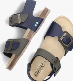 blauwe bunniesjr platte sandalen bonny beach