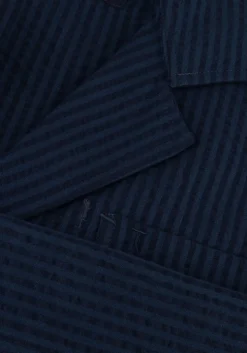 blauwe butcher of blue casual overhemd worker seersucker blazer