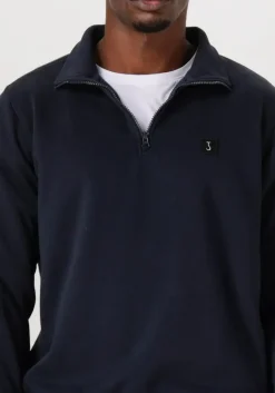 blauwe butcher of blue sweater army half zip