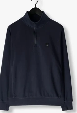 blauwe butcher of blue sweater army half zip