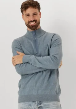 blauwe butcher of blue trui lt clifden half zip