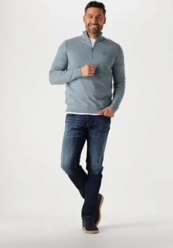 blauwe butcher of blue trui lt clifden half zip