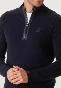 blauwe butcher of blue trui clifden halfzip