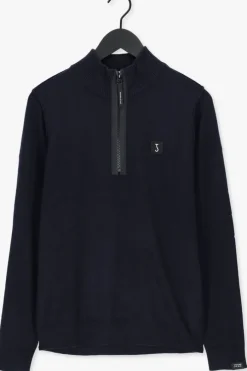 blauwe butcher of blue trui clifden halfzip