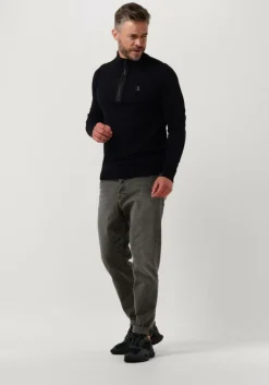 blauwe butcher of blue trui clifden halfzip