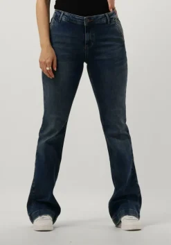 blauwe by-bar flared broek leila pant t