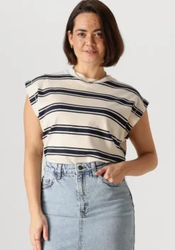 blauwe by-bar t-shirt mason stripe top