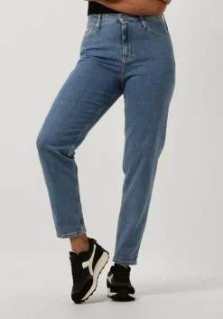 blauwe calvin klein mom jeans mom jean