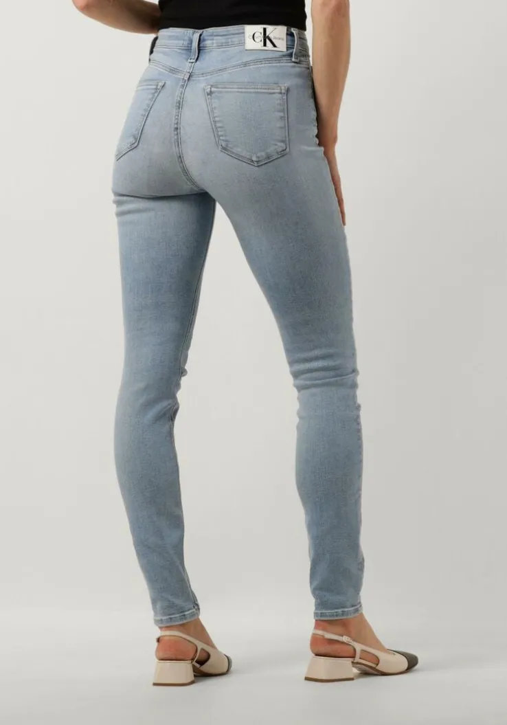 blauwe calvin klein skinny jeans high rise skinny