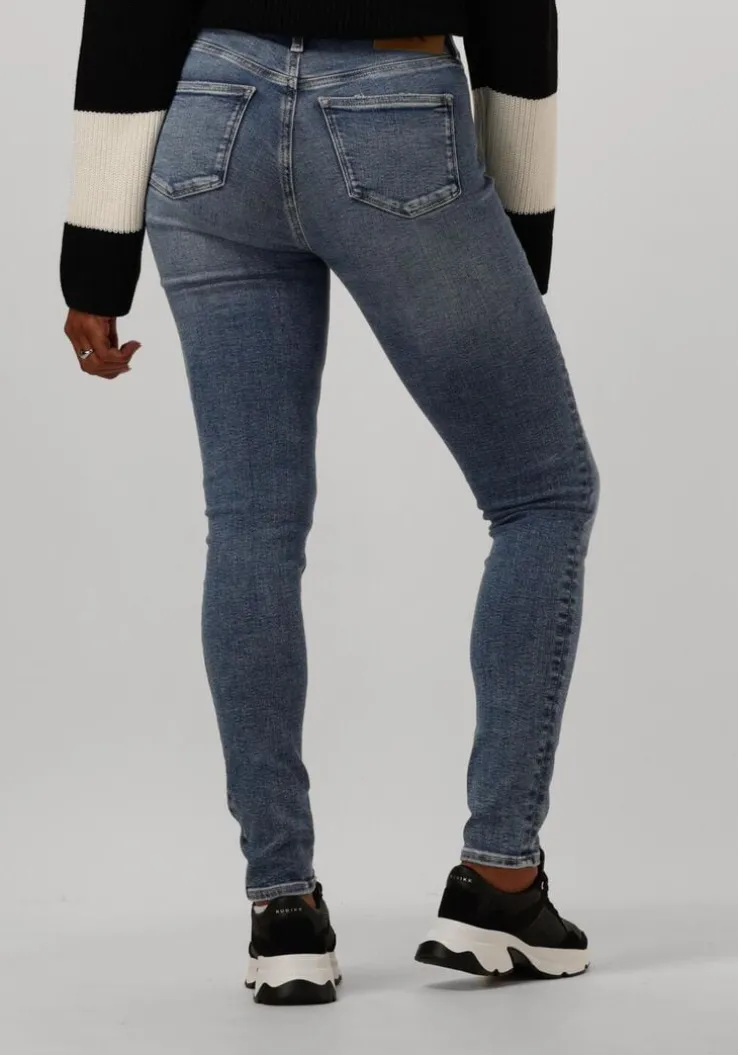 blauwe calvin klein skinny jeans high rise skinny