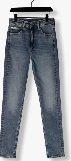 blauwe calvin klein skinny jeans high rise skinny