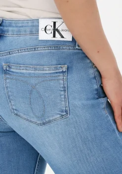 blauwe calvin klein skinny jeans mid rise skinny