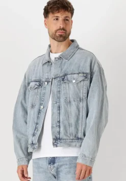 blauwe calvin klein spijkerjas relaxed denim jacket
