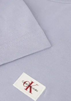 blauwe calvin klein t-shirt woven label regular tee
