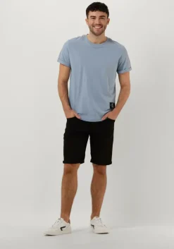 blauwe calvin klein t-shirt badge turn up sleeve