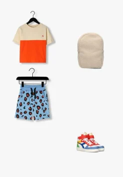 blauwe carlijnq korte broek leopard - bermuda