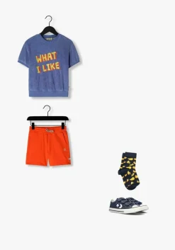 blauwe carlijnq t-shirt what i like - sweaterr short sleev e with embroidery