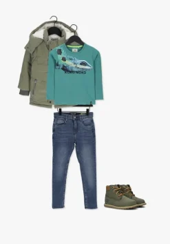 blauwe cars jeans slim fit jeans kids prinze