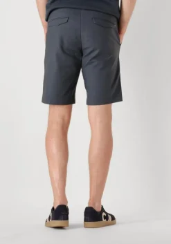 blauwe cast iron korte broek riser shorts comfort stretch