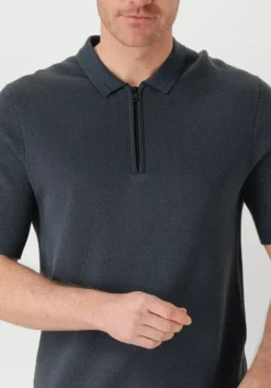 blauwe cast iron polo short sleeve polo regular fit cotton modal