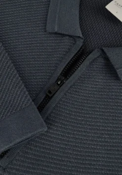 blauwe cast iron polo short sleeve polo regular fit cotton modal