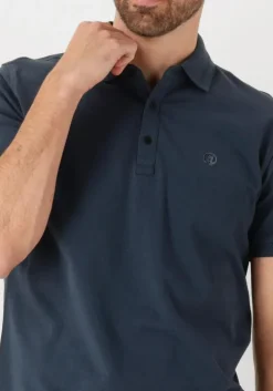 blauwe cast iron polo short sleeve polo fine pique essential