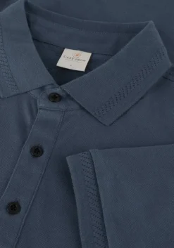 blauwe cast iron polo short sleeve polo fine pique essential