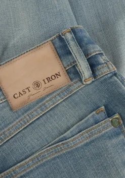 blauwe cast iron tapered jeans shiftback tapered desert sand finish