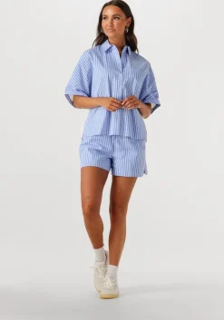 blauwe catwalk junkie blouses short sleeve blouse with graphic