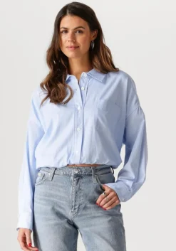 blauwe catwalk junkie blouses tuck in blouse