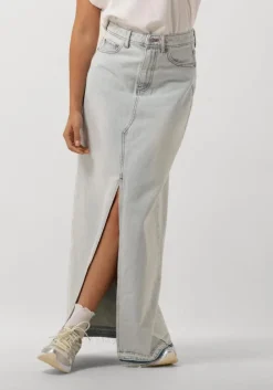 blauwe catwalk junkie maxirok maxi denim skirt